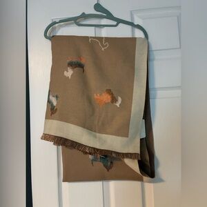 Tan/beige dog patterned scarf, NWT 🐾